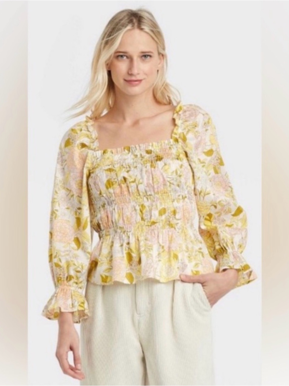 Who What Wear Peplum Smock Top